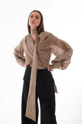 Caffe chiffon koresha Blouse