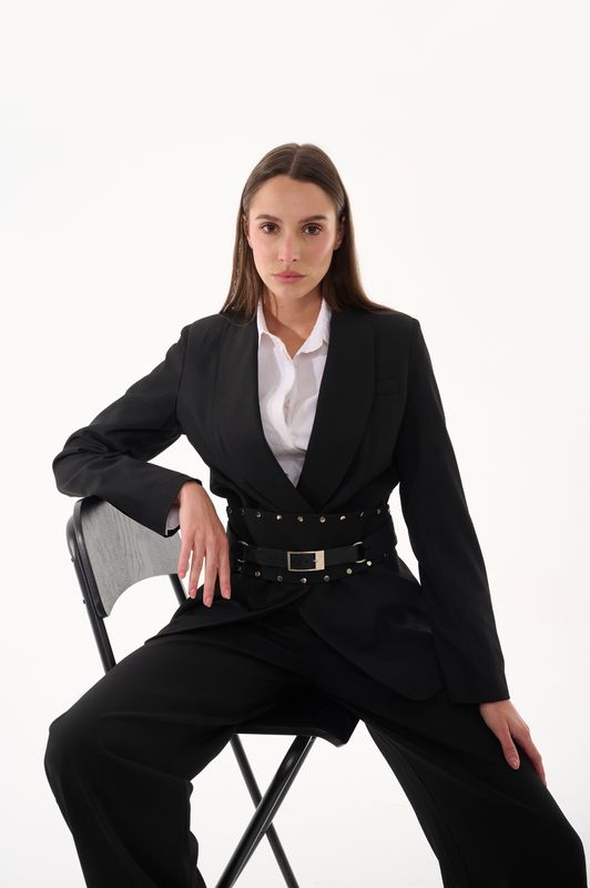 Black Blazer with separated Belt