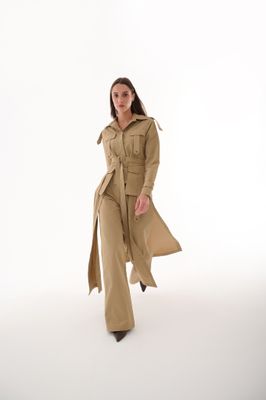 Wide leg pants in Beige color