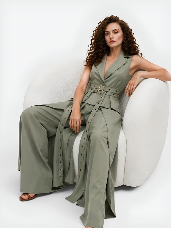 Olive Green Vest dress