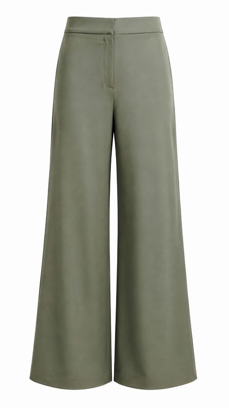Olive Green wide leg pants