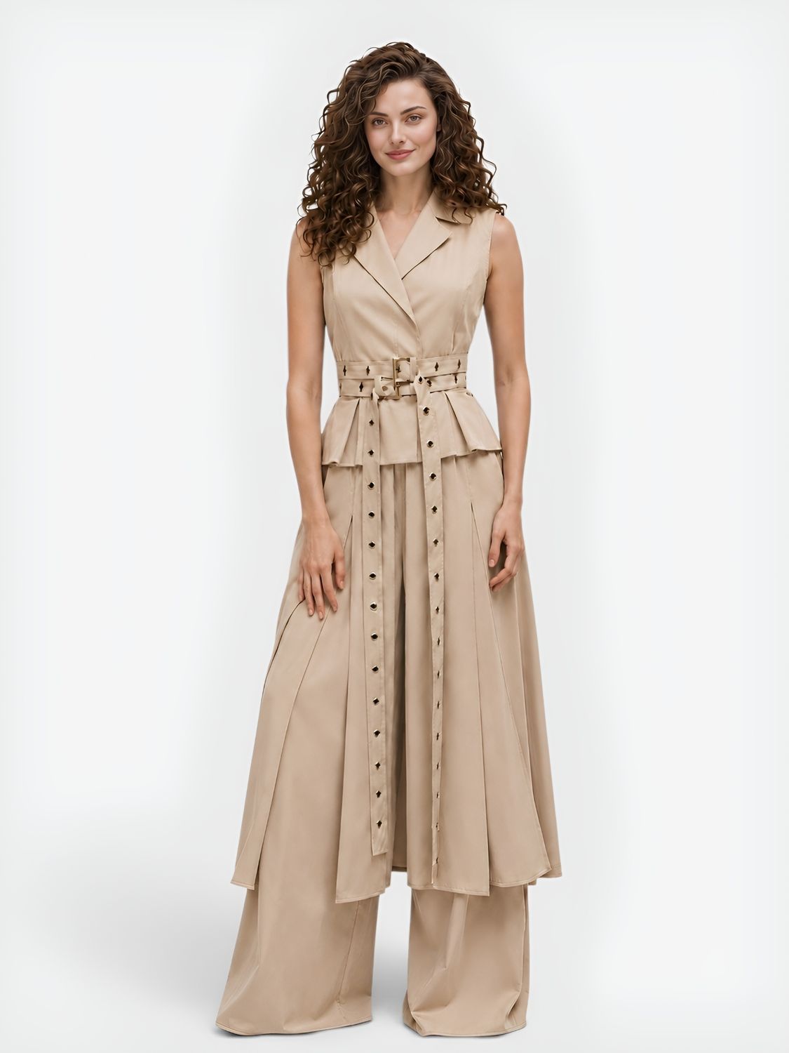 Beige Vest dress