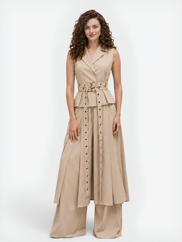 Beige Vest dress