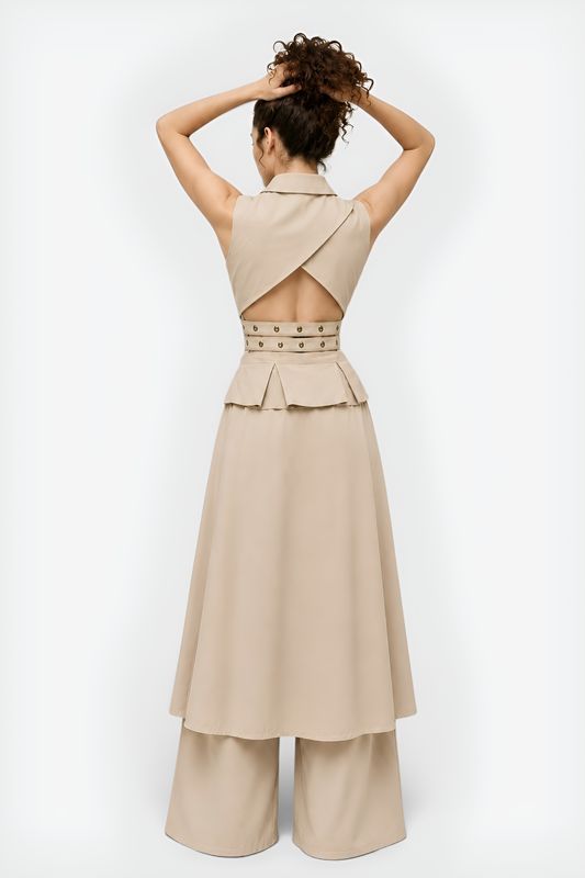 Beige Vest dress