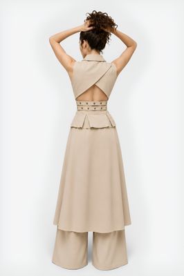Beige Vest dress