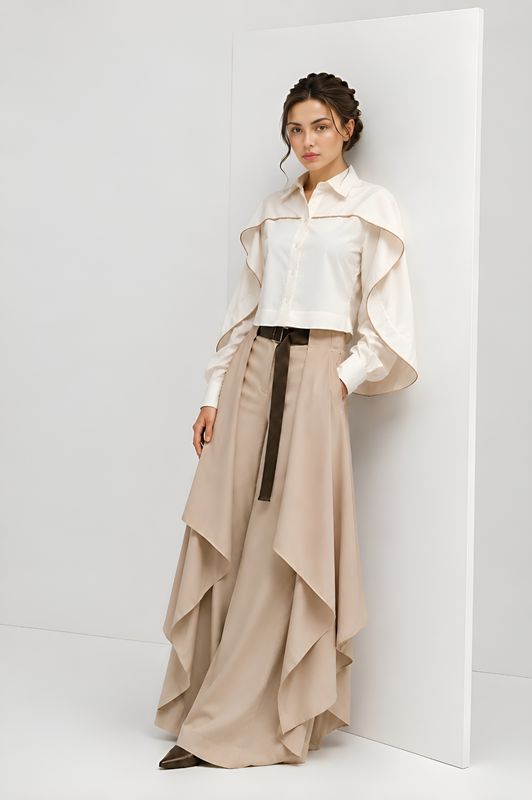 Crop off_white blouse