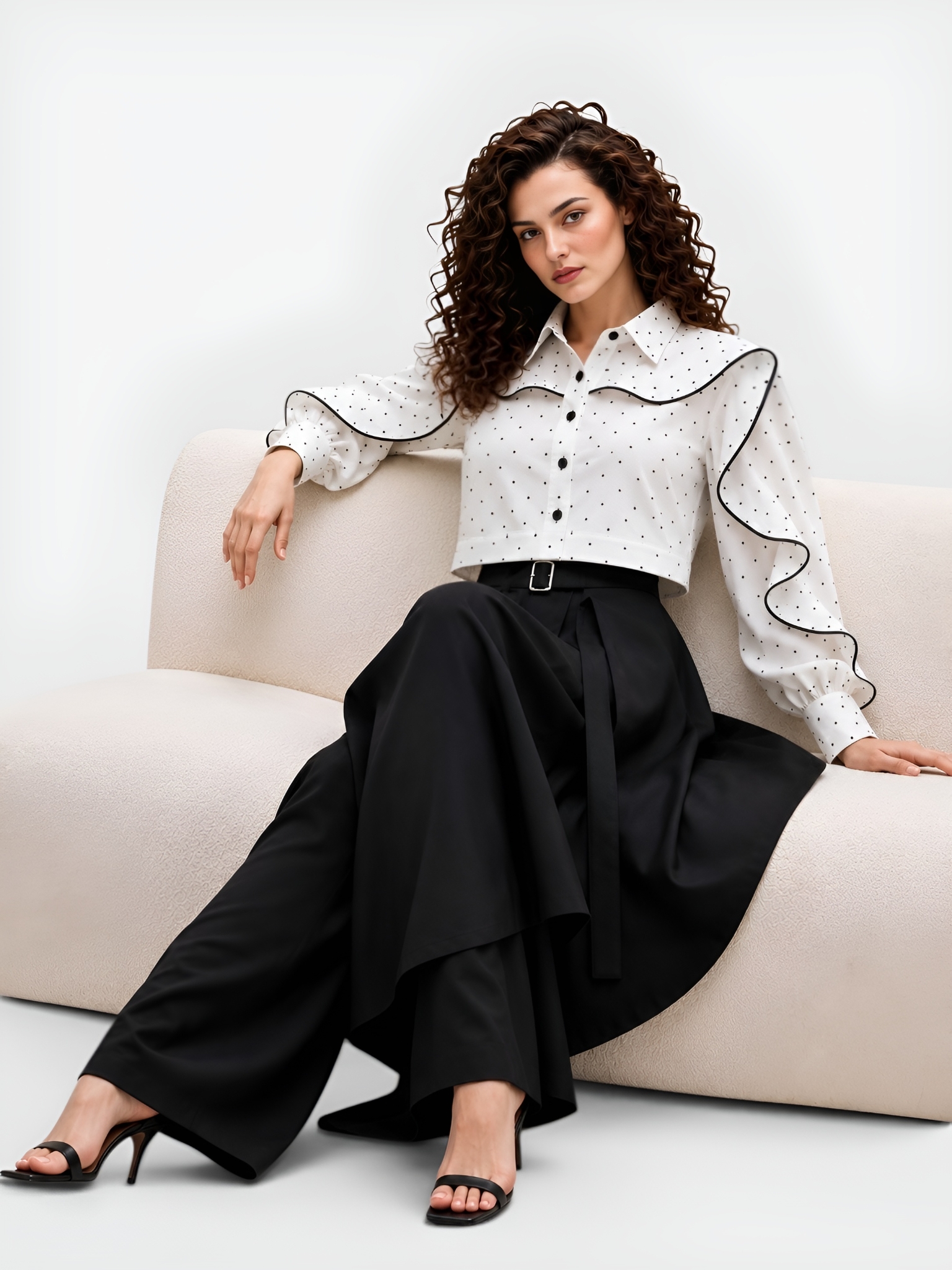 Black wide leg pants 1