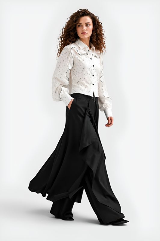 Black wide leg pants