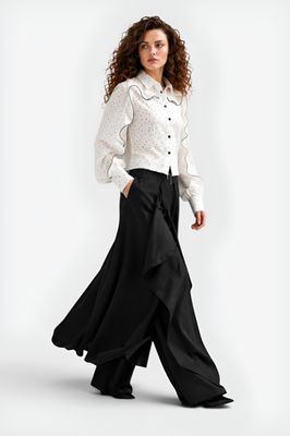 Black wide leg pants
