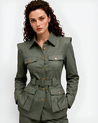 Army green Gabrdeen jacket