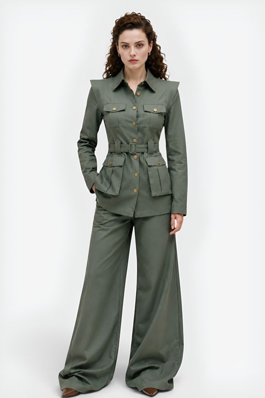 Army green Gabrdeen jacket