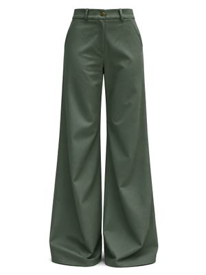 Army Green wide leg pants