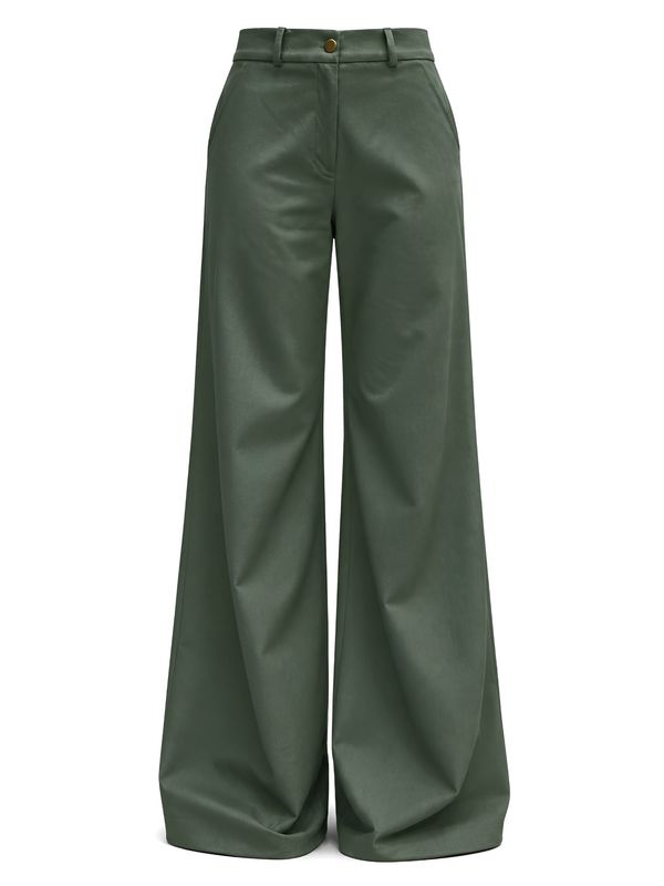 Army Green wide leg pants