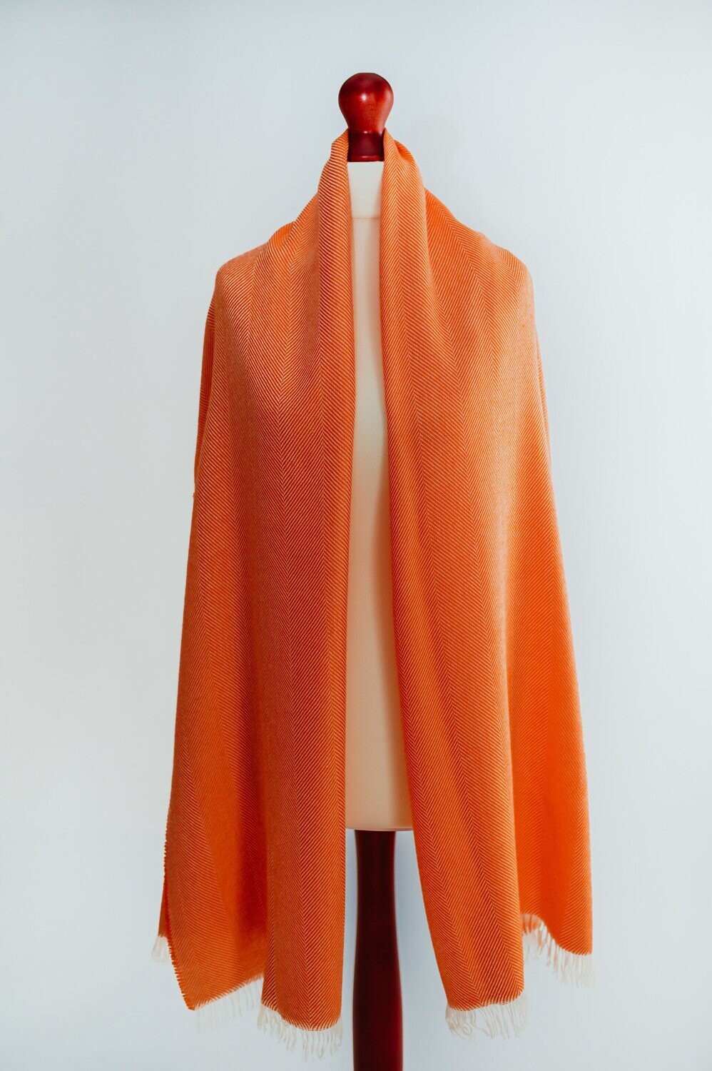 Tangerine Cashmere and silk stole