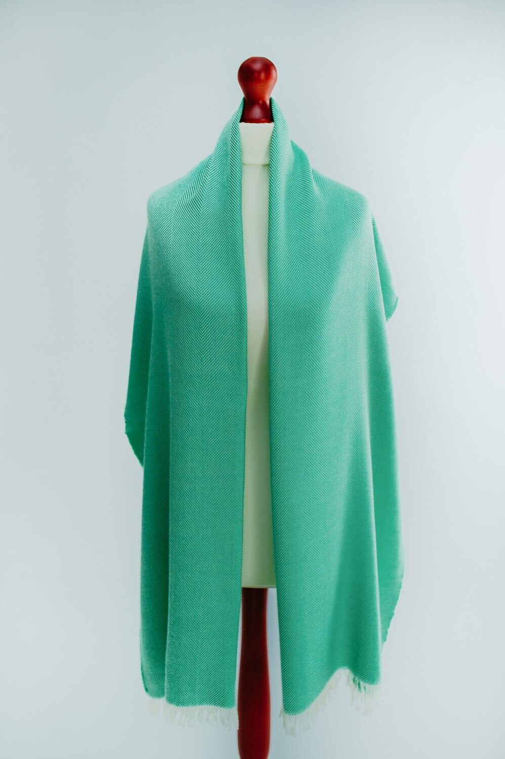 Spring Green Cashmere and silk stole