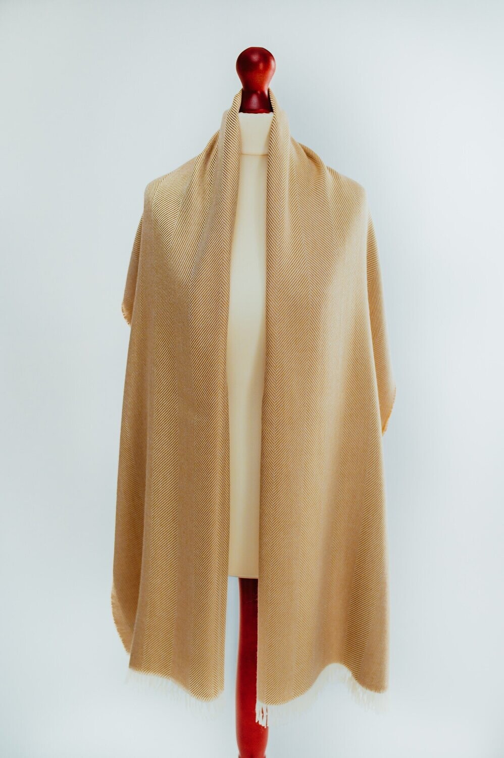 Warm Camel Cashmere and silk stole