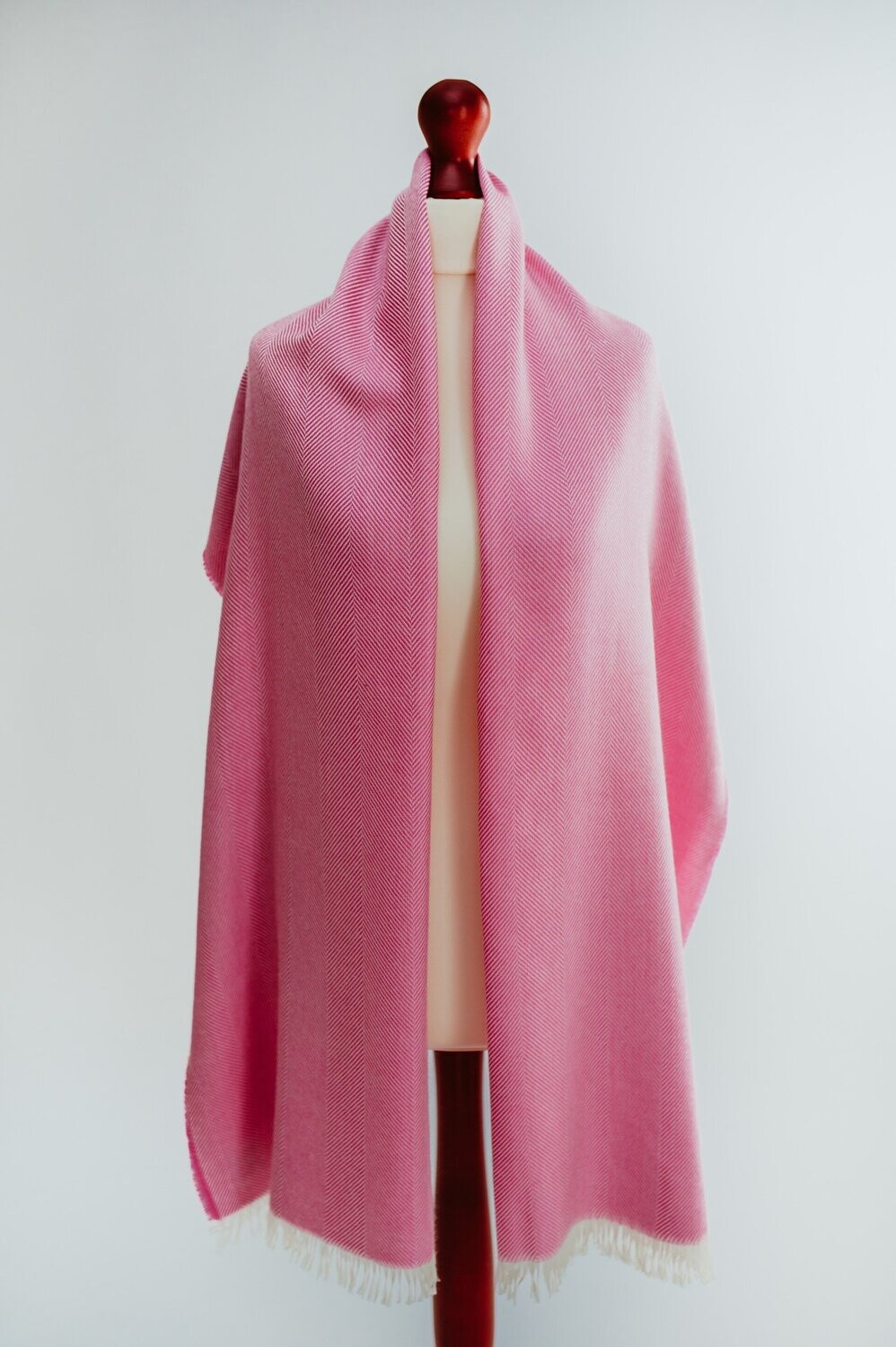 Lipstick Pink Cashmere and silk stole