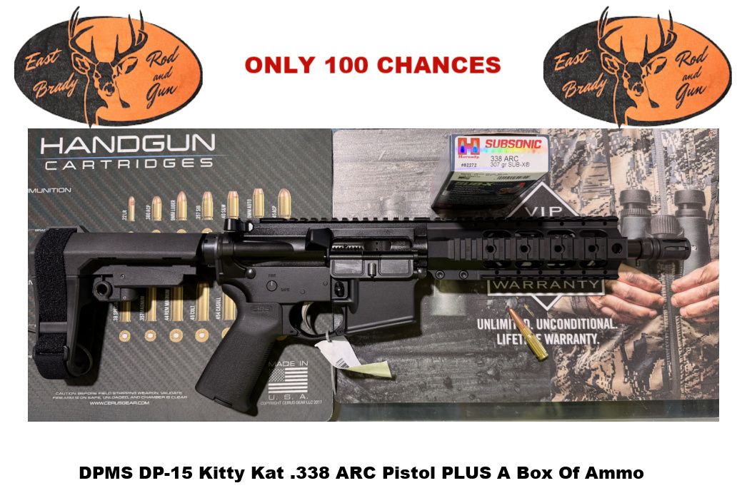 DPMS DP-15 Kitty Kat .338 ARC Pistol PLUS A Box Of Ammo