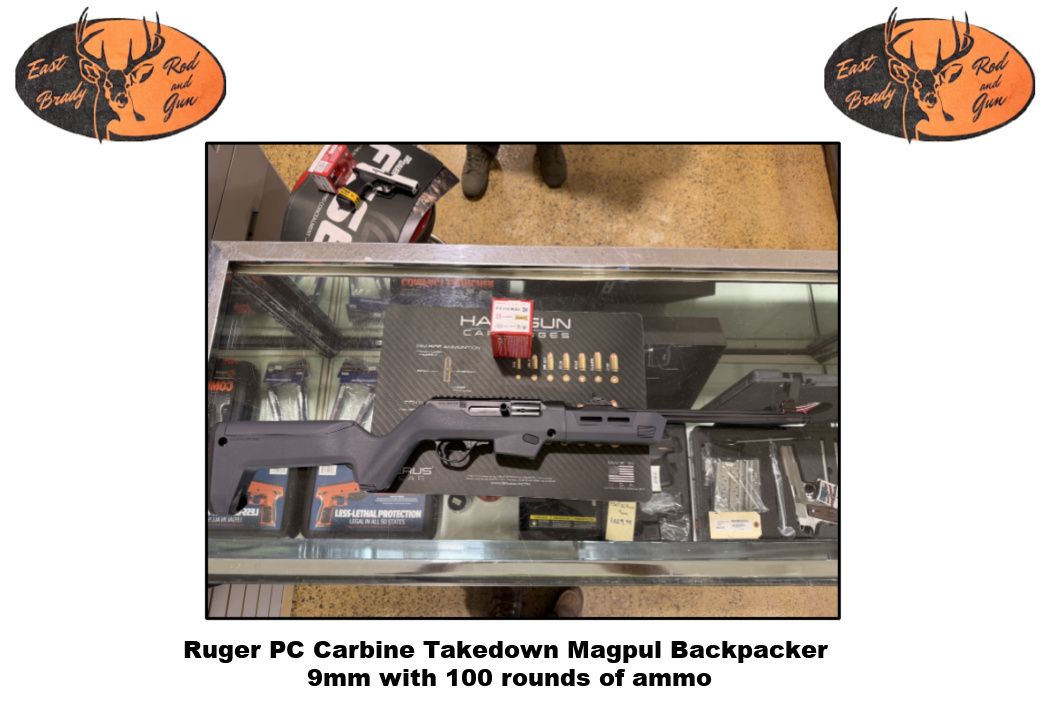 Ruger PC Carbine Takedown Magpul Backpacker 9mm with 100 rounds of ammo