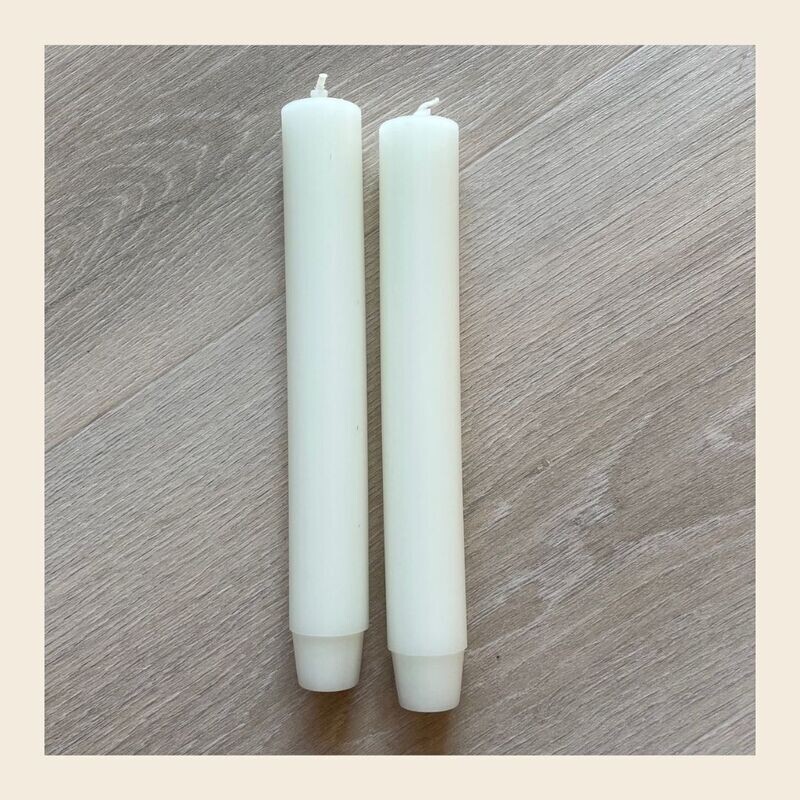 Dikke dinerkaars - crème 12u