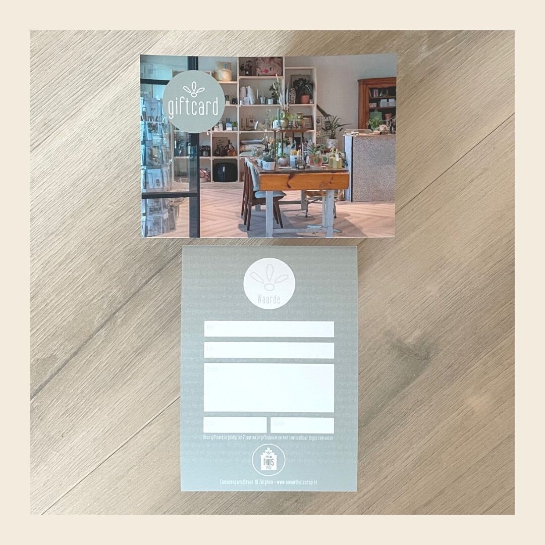 Cadeaubon Nieuw Thuis Shop
