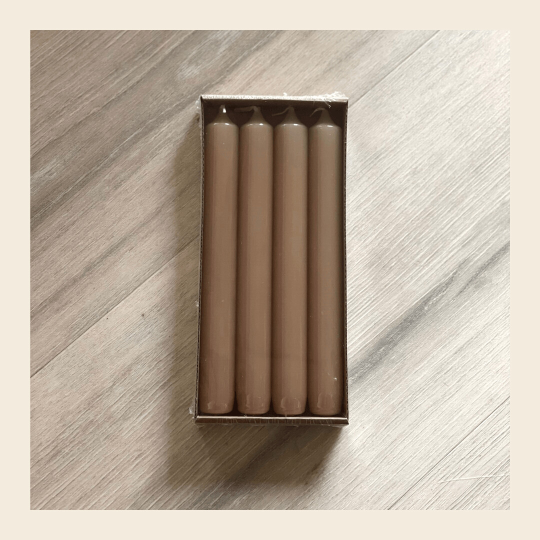 Hoogglans kaarsen - Caramel