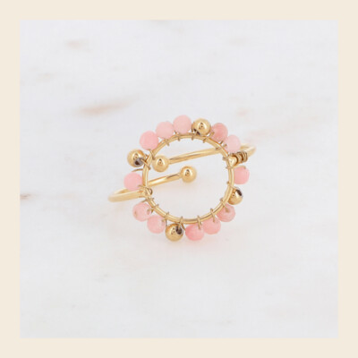 Ring - Cercle pink goudkleurig