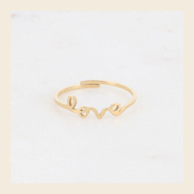 Ring Love - goudkleurig
