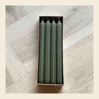 Grooved candles - Eucalyptus