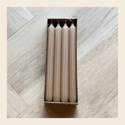 Grooved candles - Apricot