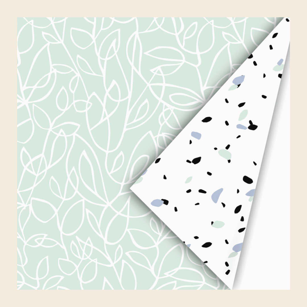 Cadeaupapier - Mint grafisch