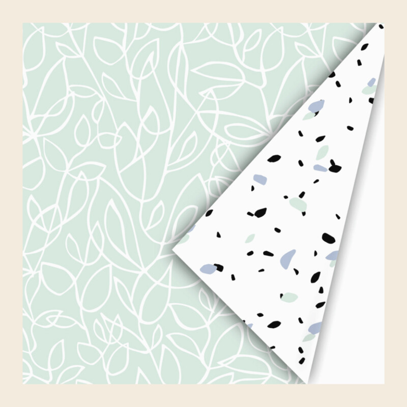 Cadeaupapier - Mint grafisch