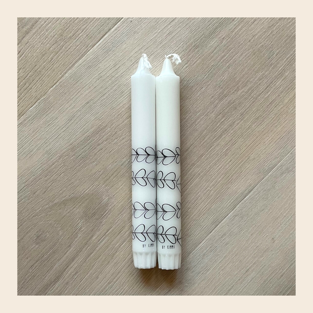 Set van 2 - hartkaarsen