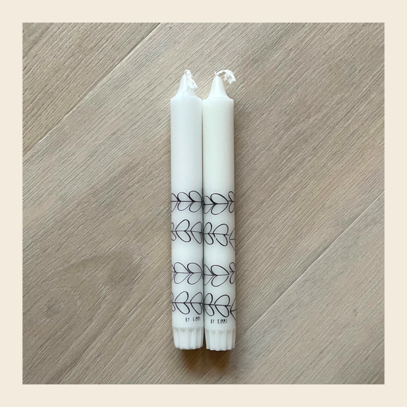 Set van 2 - hartkaarsen