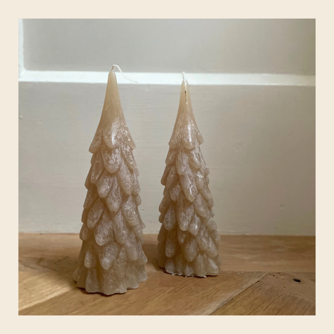 Kerstboomkaars XL - beige