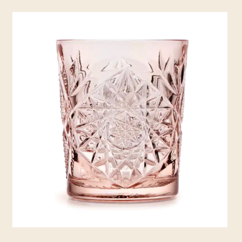 Libbey Hobstar glas - coral pink