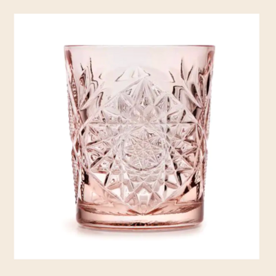 Libbey Hobstar glas - coral pink