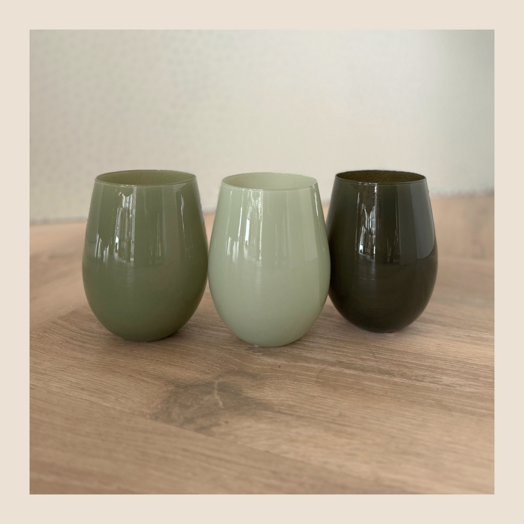 Trio green - waxineglazen