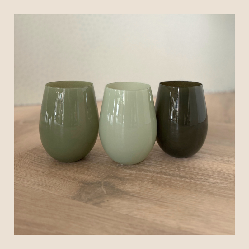Trio green - waxineglazen