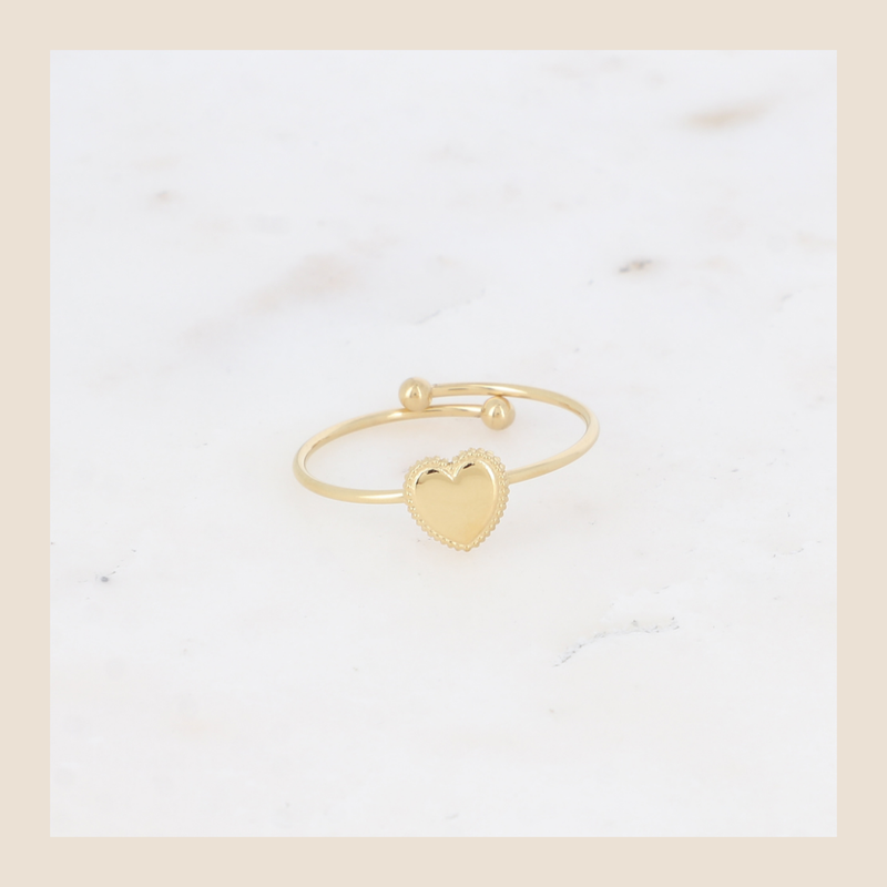 Ring Hearty - goudkleurig
