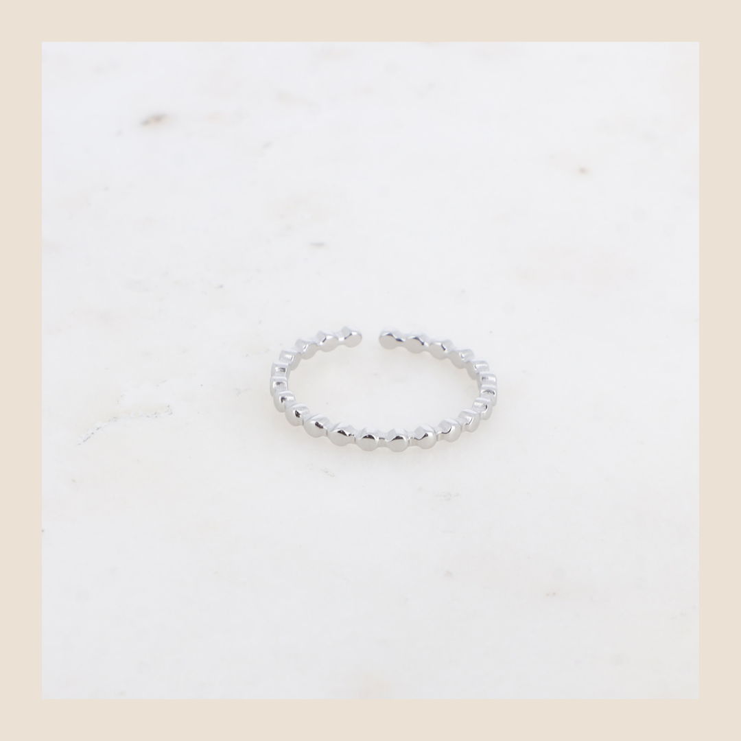 Ring Bubbly - zilverkleurig