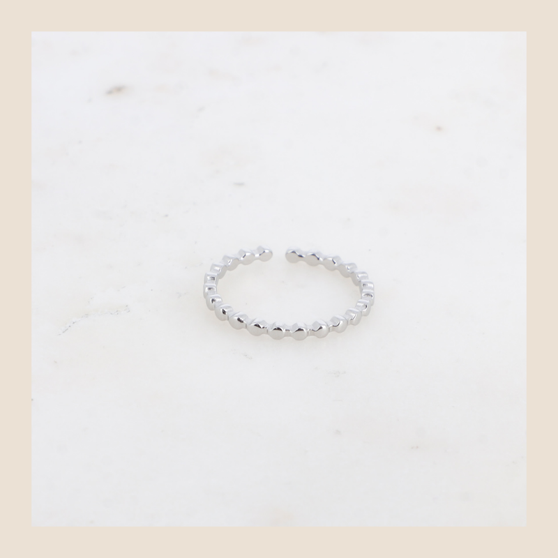Ring Bubbly - zilverkleurig