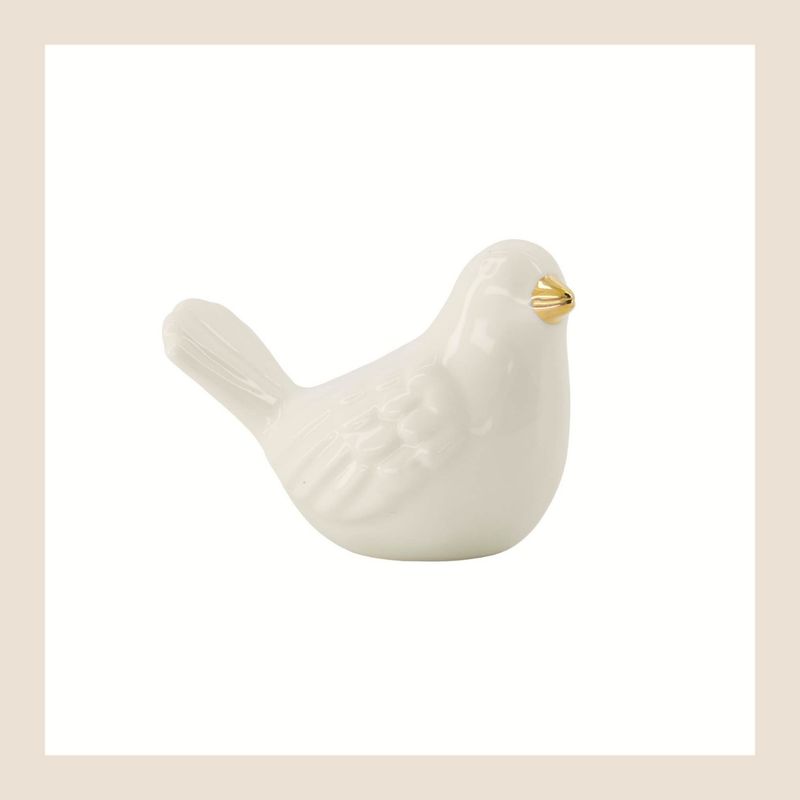 Keramieken vogeltje wit - Zusss