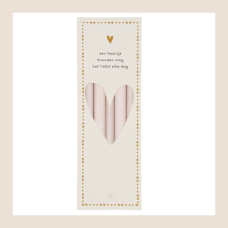 Doosje smalle kaarsjes Zusss - beige
