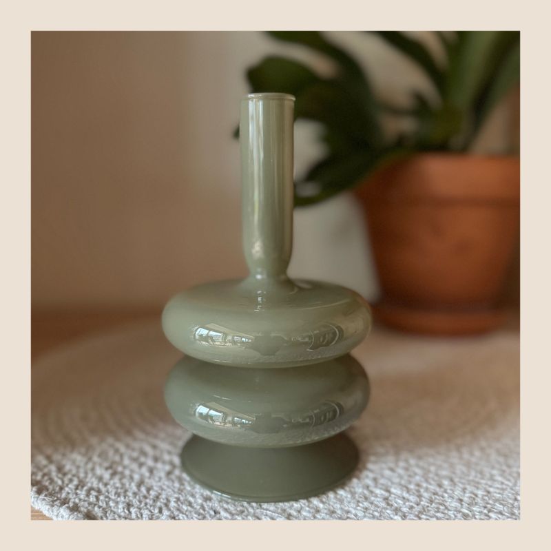 Glazen kandelaar Sofie - jungle green