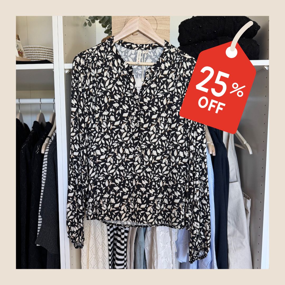 Blouse met blaadjesprint van Zusss - maat M