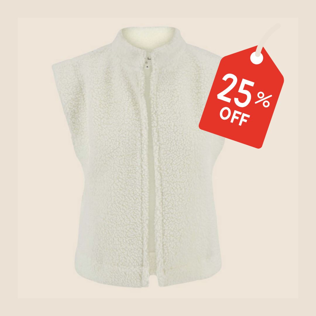 Teddy gilet van Zusss - off white - maat M