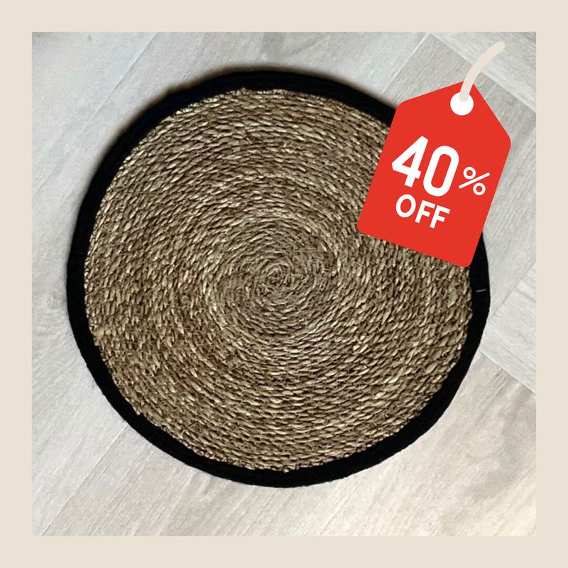 Placemat met zwarte boord