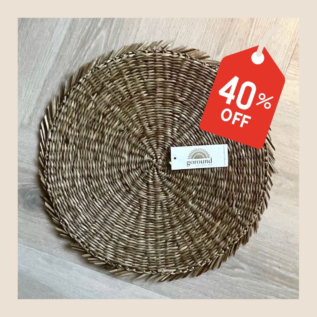 Placemat met rafelrand