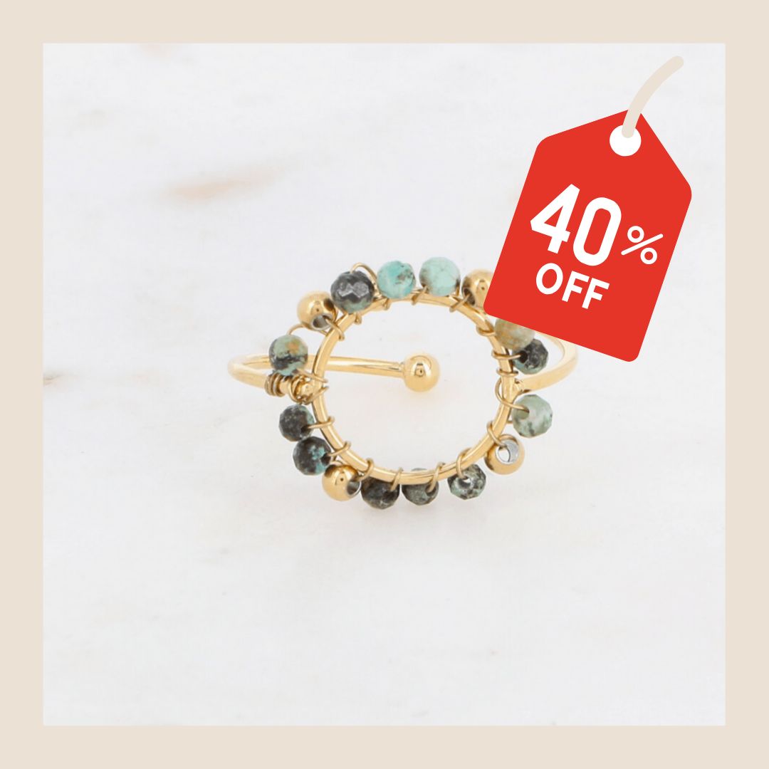 Ring - Cercle grey goudkleurig